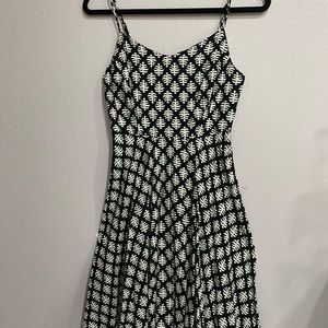 black and white mini dress